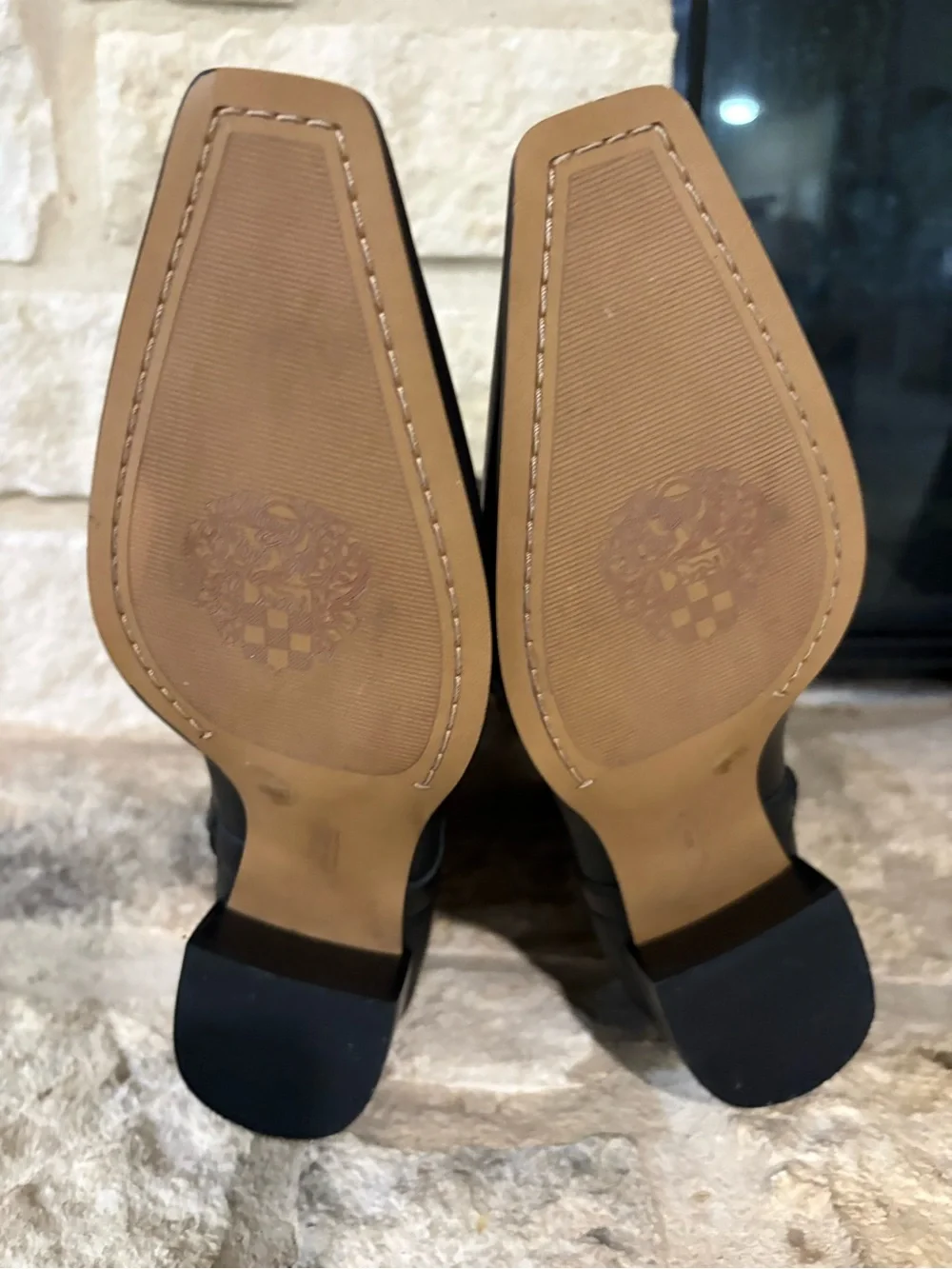 Vince Camuto Prilie Western Boot in Black Leather Size 8.5